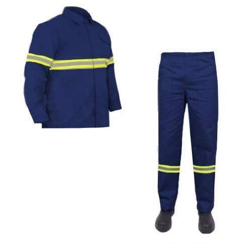 Blue and green workwear uniform